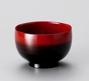 漆器つぼみ汁椀/ぼかし内朱